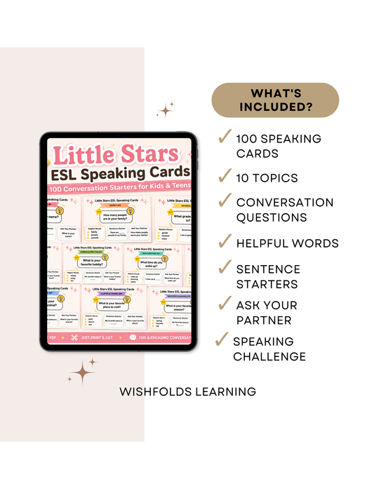 100 Beginner English Speaking Cards