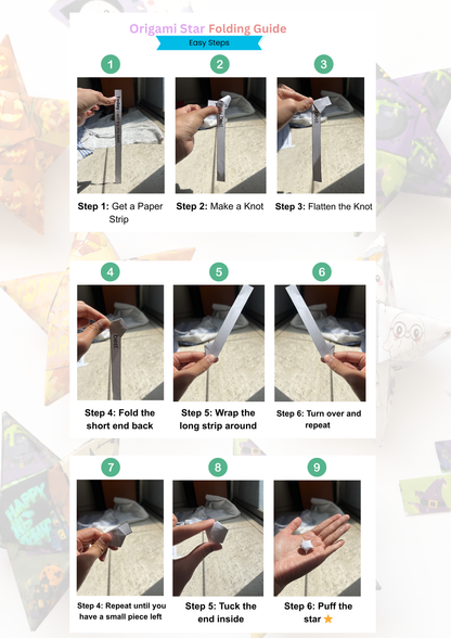 Halloween Lucky Star Paper Strips Printable – 120 Origami Strips PDF