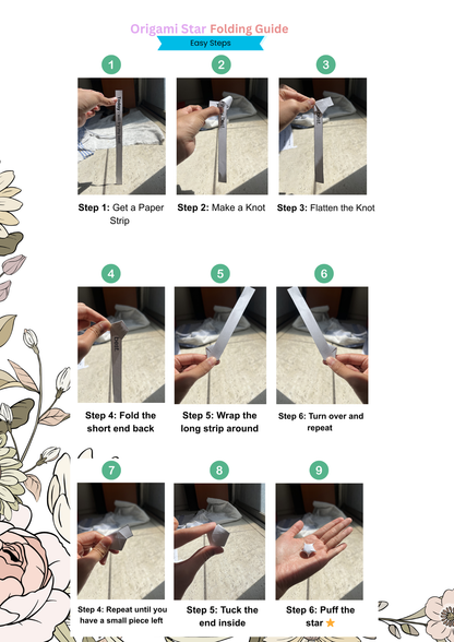Pastel Dreams Printable Paper Star Strips | 120 Lucky Star Strips | Instant PDF Download