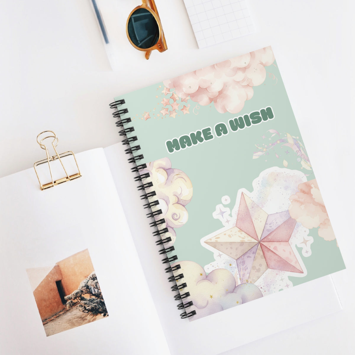 Make a Wish – Cozy Origami Star Spiral Notebook | Wishfolds™