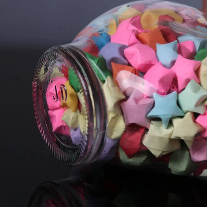 Peach Heart Glass Jar