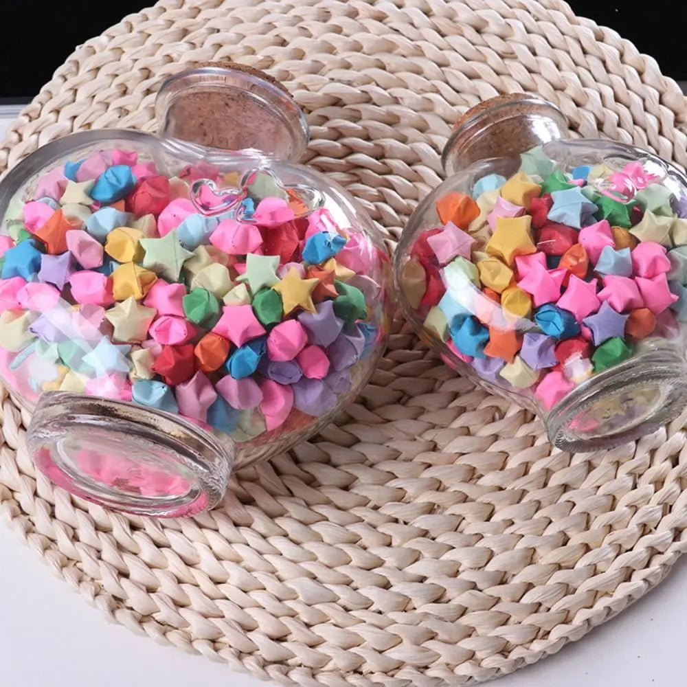 Peach Heart Glass Jar